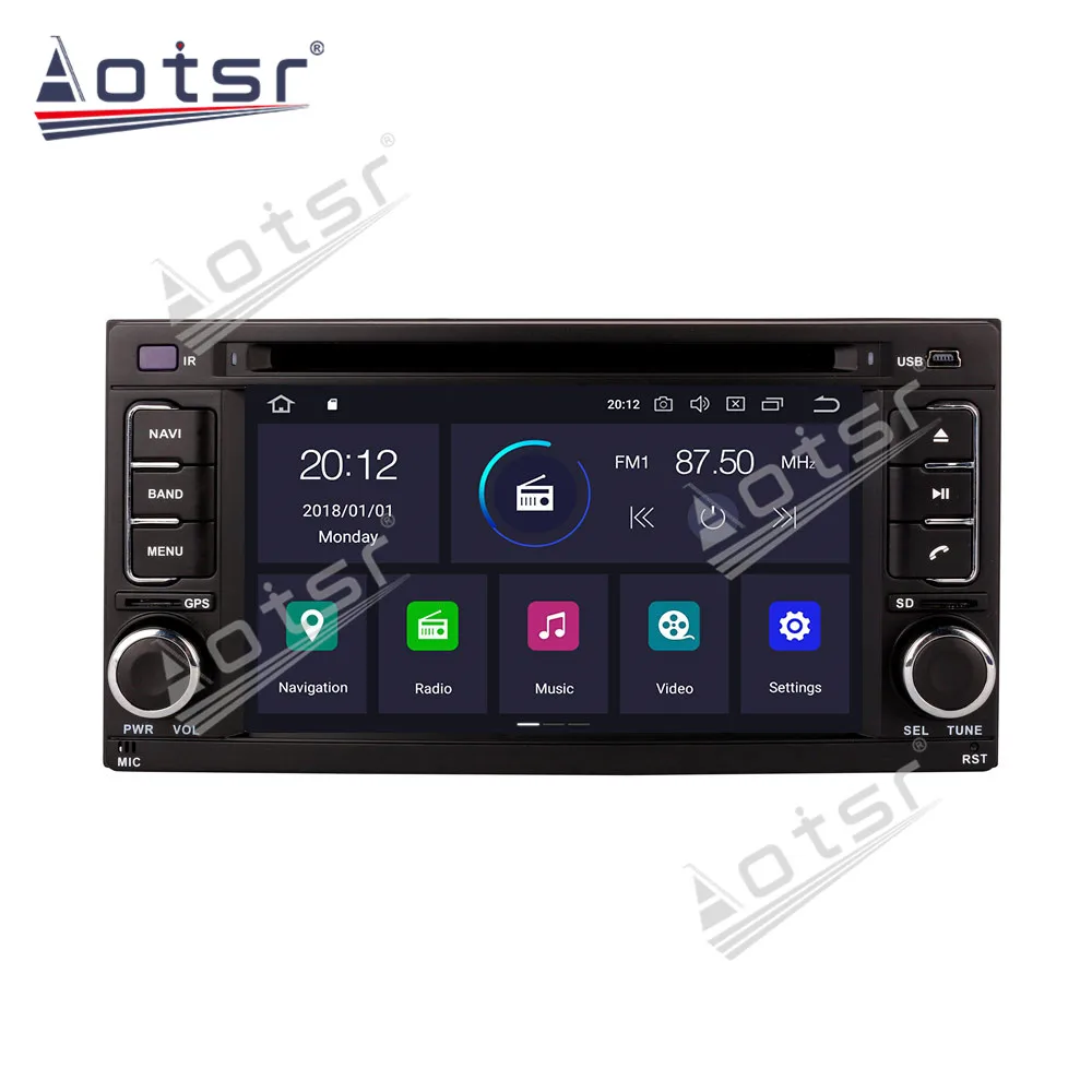 Za Subaru Gozdar Impreza 2008-2013 Avto Večpredstavnostna Radio Predvajalnik, Stereo Android10 DSP 7 palčni Zaslon IPS Avdio GPS Navi vodja enote