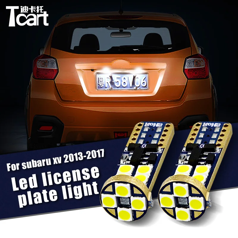 Za Subaru XV crosstrek 2013 2016 2017 pribor Avtomobilski LED Osvetlitev registrske Tablice 2pcs T10 w5w led