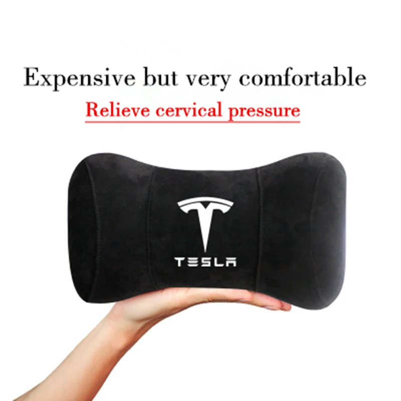 Za Tesla Model S Model X Model 3 Avtomobilski Sedež Vzglavnik Vratu Blazino Blazine Vratu Vzglavnik Mehko Antilop 1PC