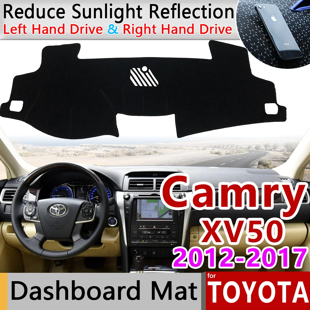 Za Toyota Camry 50 XV50 2012~2017 Anti-Slip Mat nadzorna plošča Pokrov Pad Dežnik Dashmat Preprogo Avto Dodatki 2013 2016