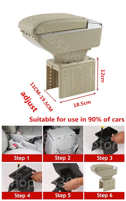 Za Toyota fj cruiser armrest box USB Polnjenje povečujejo Dvojno plast centralno Shranjevanje vsebine držalo pepelnik, pribor