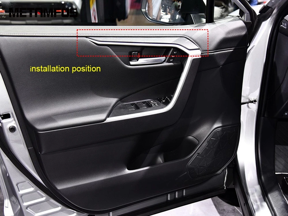Za Toyota Rav4 Rav 4 2019 2020 Ogljikovih Vlaken Znotraj Vrat Modeliranje Trim Trakovi, Nalepke Za Dekoracijo Notranja Oprema Avto Styling