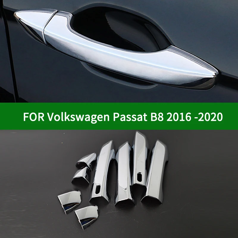 ZA Volkswagen Passat B8 2016-2020 Opremo sijajni krom srebrna vrata ročaj zajema trim 2017 2018 2019
