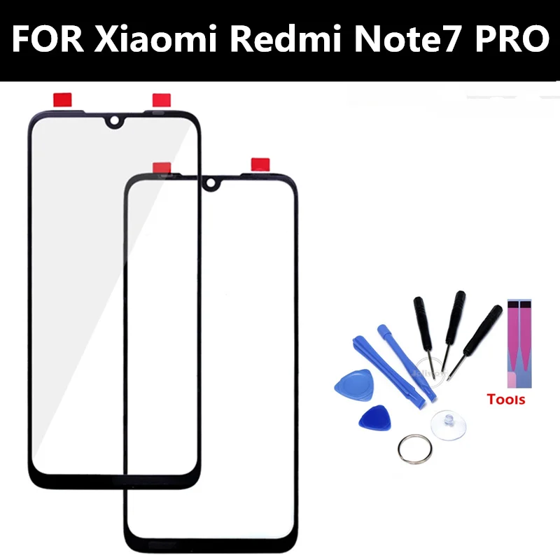 Za Xiaomi note7 OPOMBA 7 PRO, Zaslon na Dotik, Sprednji Stekleno Sledilno ploščico Zamenjava Zunanji Plošča Pokrov Objektiva Popravila Del