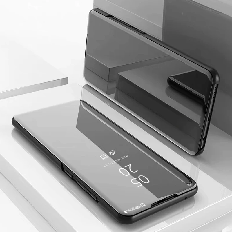 Za Xiaomi Pocophone F2 Pro Primeru Projekcijska Stojala Ogledalo Primeru Poco Telefon F2 Pro Usnja Kritje velja za Xiaomi Mi Pocophone F2 Pro