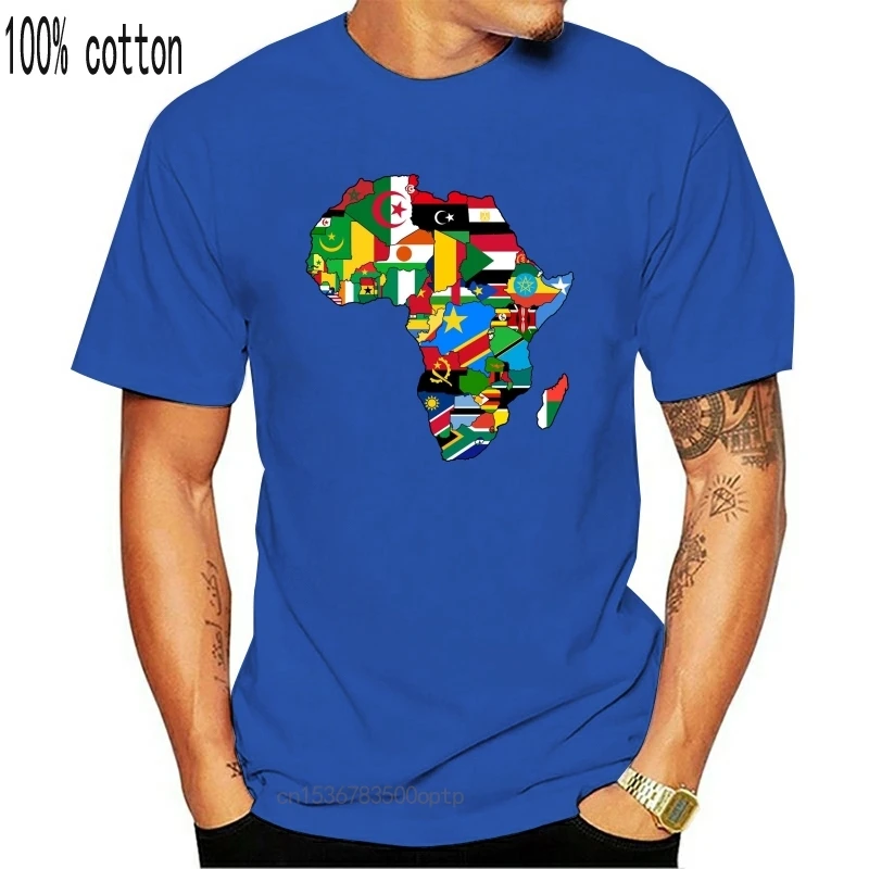 Za ženske Afriške ponos Afriške tshirt držav zastave Afriki zemljevid majica Colonhue osebnost T-shirt