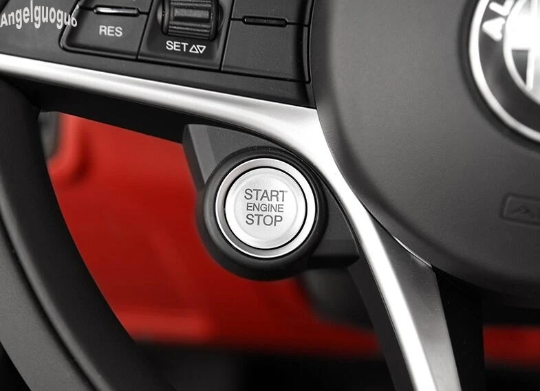 Zamenjajte Stikalo Za Vžig, Za Vozila Alfa Romeo Stelvio Krajina Motor Avtomobila Start Stop Brez Ključa Sistem Za Kritje Okvir Trim Dodatki