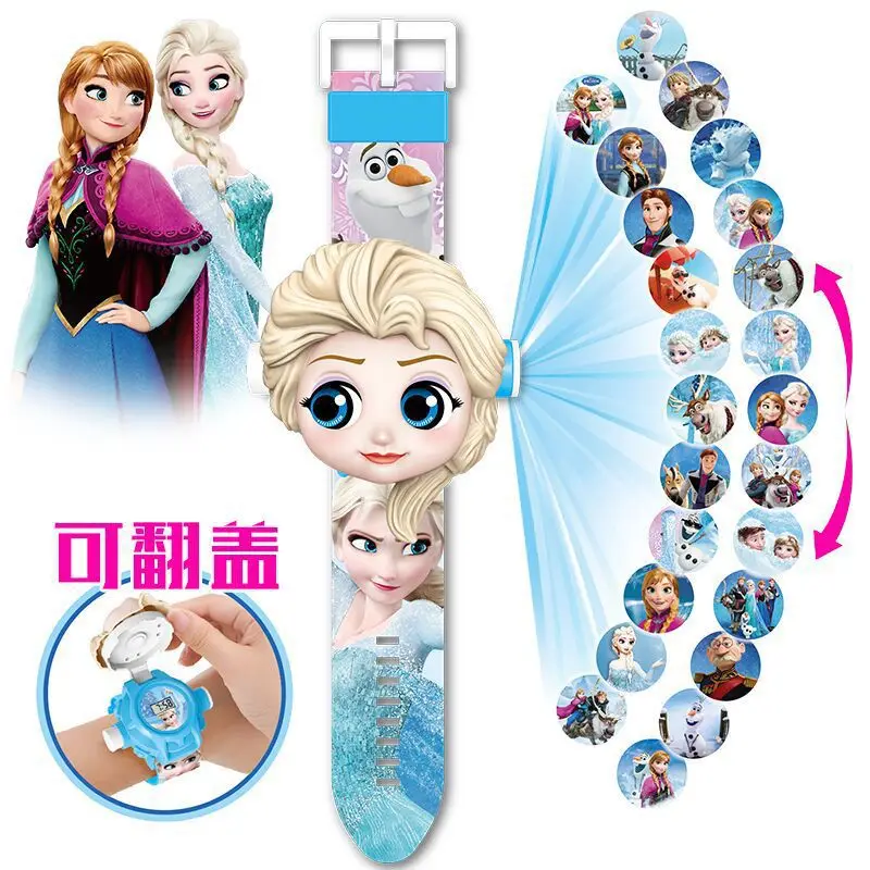Zamrznjeno Princesa Elsa Projekcija Gledate Disney otroška Risanka Igrača Mickey Mouse Mickey Minnie Watch
