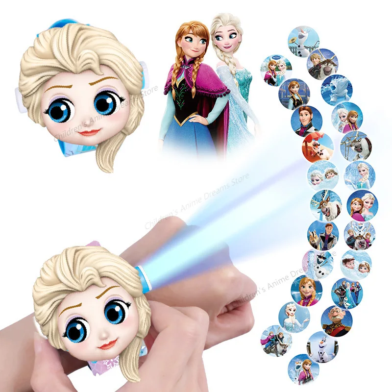 Zamrznjeno Princesa Elsa Projekcija Gledate Disney otroška Risanka Igrača Mickey Mouse Mickey Minnie Watch