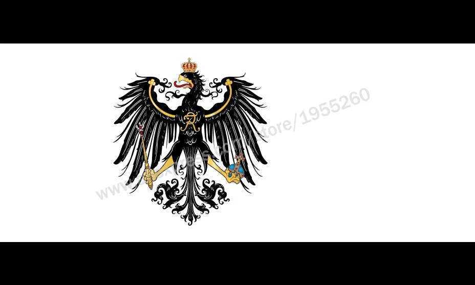 Zastavo Prusija (1892-1918) 3 x 5 FT 90 x 150 cm Nemčiji Zastave Transparenti