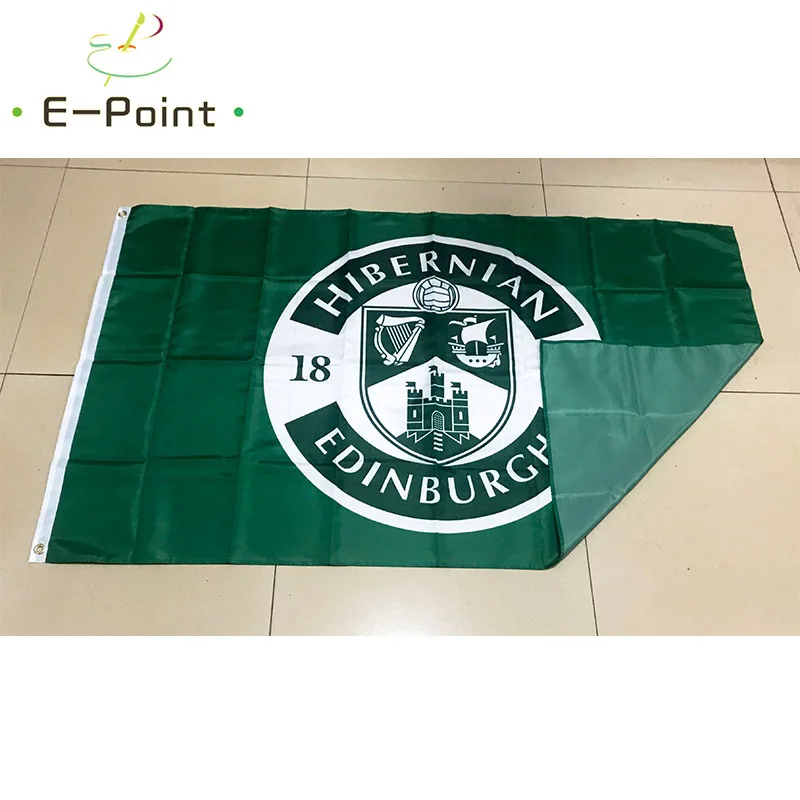 Zastavo Škotski Hibernian FC 3 m*5 m (90*150 cm) Velikost Božični Okraski za Dom Zastava Banner Darila