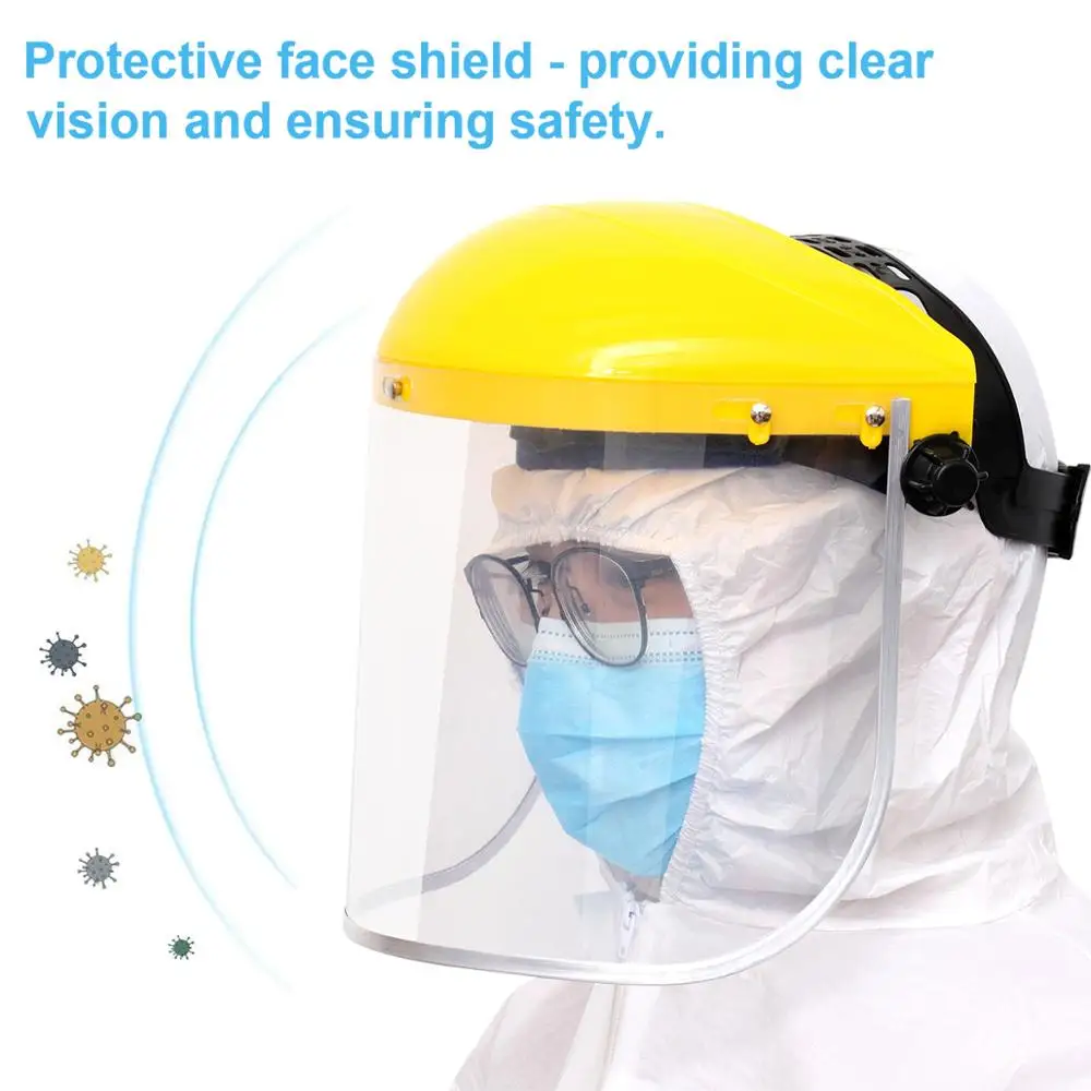 Zaščitna Maska Varnost Maske za Obraz Zaščito Zaslona na sprednji Pokrov Maska PVC Maska Kuhinja na Prostem Vrt Brušenje Masko