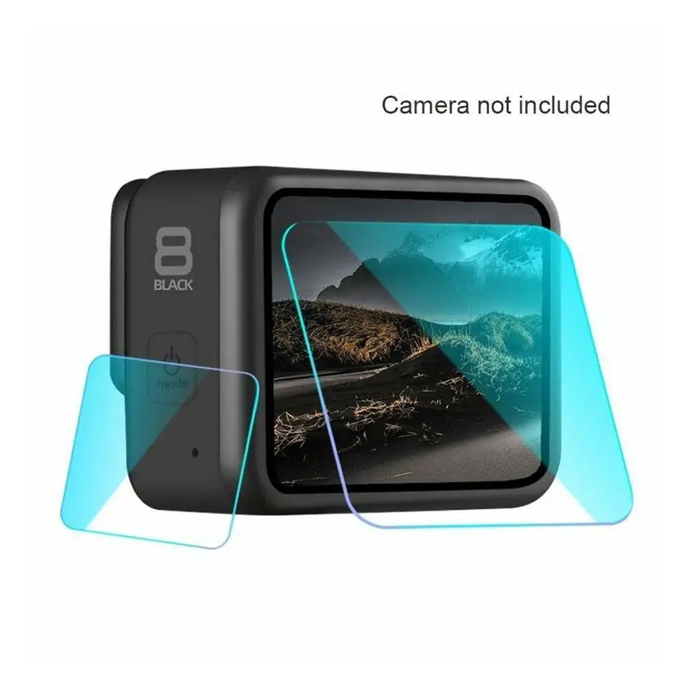 Zaščitna Silikonsko Ohišje za GoPro Hero 8 Črno Kaljeno Steklo Screen Protector Film Objektiva Kritje za Go Pro 8 Opremo