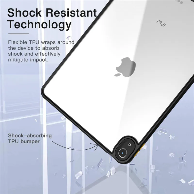Zaščitna tablični Primeru za iPad Pro 11 za 12,9 9 inch 2018 2020 Pro 11 iPadsir4 10.9 blazin Shockproof pregleden ipad Primerih