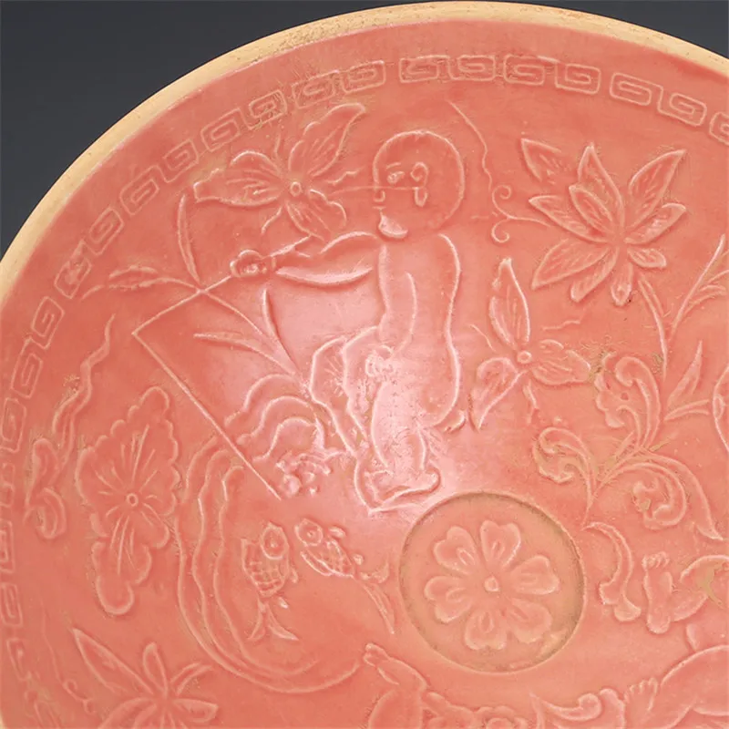 Zbirka rdeča glazura otroška igra sklede iz porcelana za pesem Ding peči v Pekingu