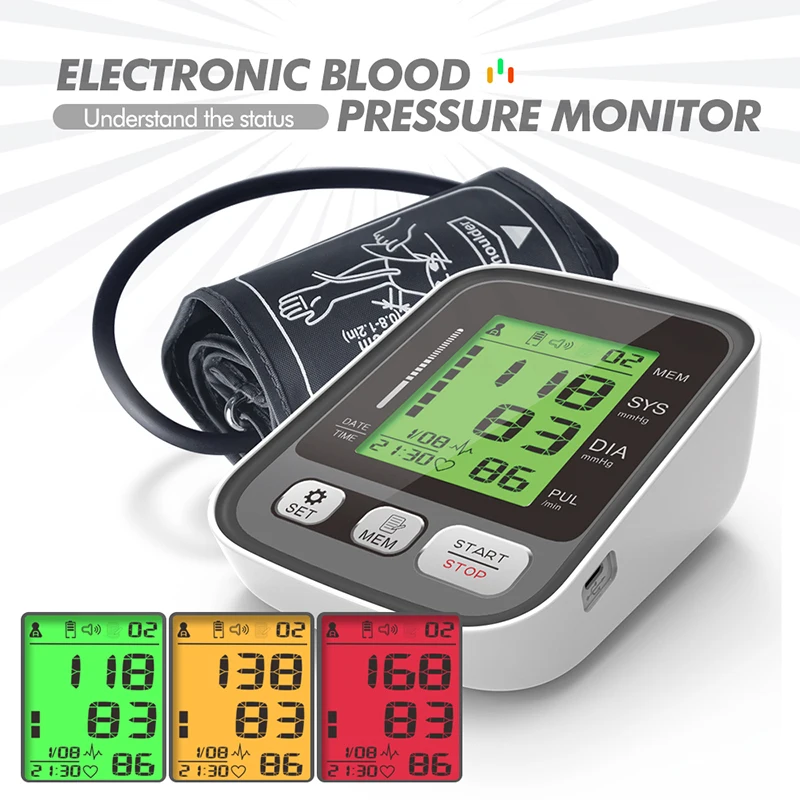 Zdravstvenih nadlaket Samodejno Digitalno Krvni Tlak Monitor Zapestje Sphygmomanometer BP Monitor Srčnega utripa Pulz meter
