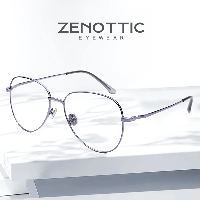 ZENOTTIC Moda Pilotni Recept Očala za Kratkovidnost Optičnih Očal Anti Modra Svetloba Branje Photochromic Ženski Moški Očala