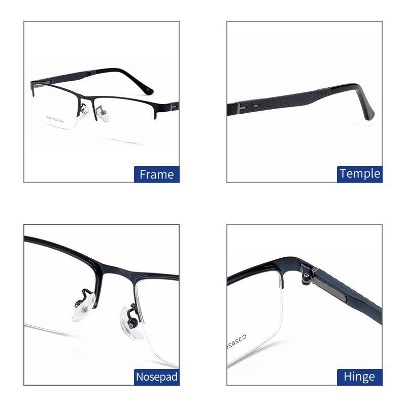 ZENOTTIC Pol Lita Platišča Očala Okvirji za Moške Ultralahkih Kvadratnih Recept Očala Prožne Plastike Kratkovidnost Optičnih Očal