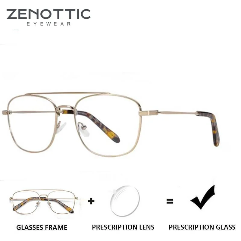 ZENOTTIC Zlitine Recept Progresivna Očala Moških Poslovni Slog Pilotni Očala, Optično Photochromic Anti Modra Svetloba Očala