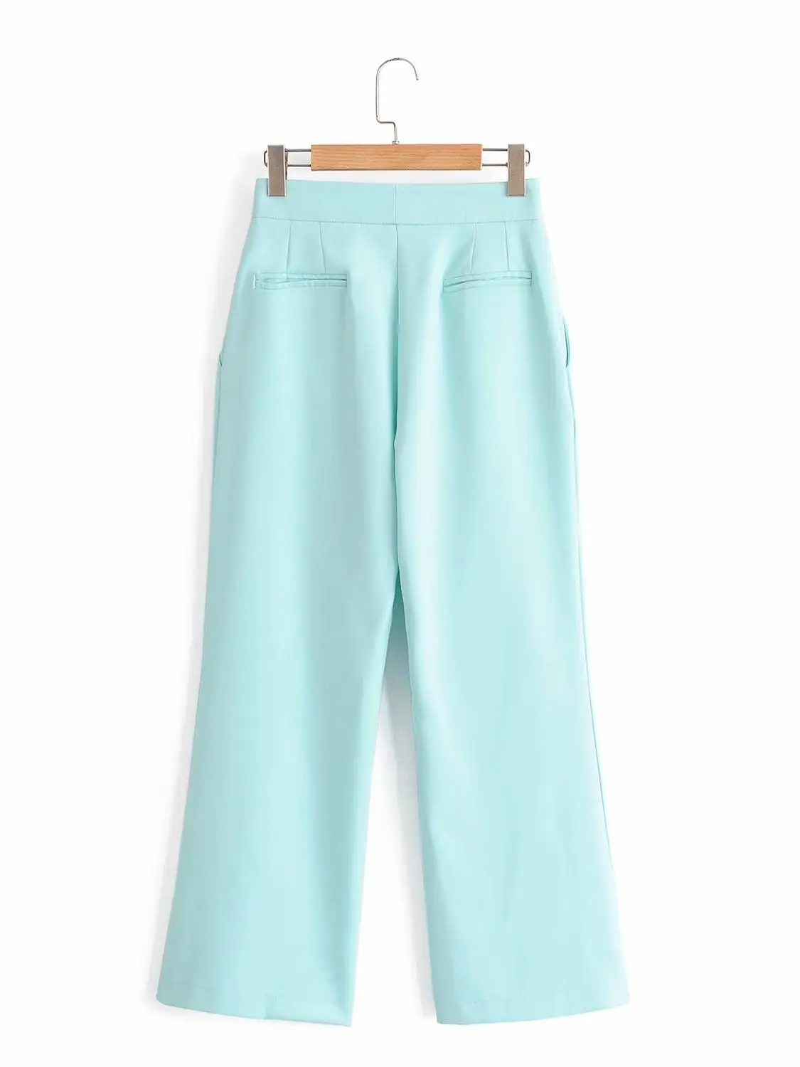 Zevity Nove Ženske moda barva žep naravnost hlače elegantna urad dama zadrgo letenje priložnostne slim pantalone mujer hlače P870