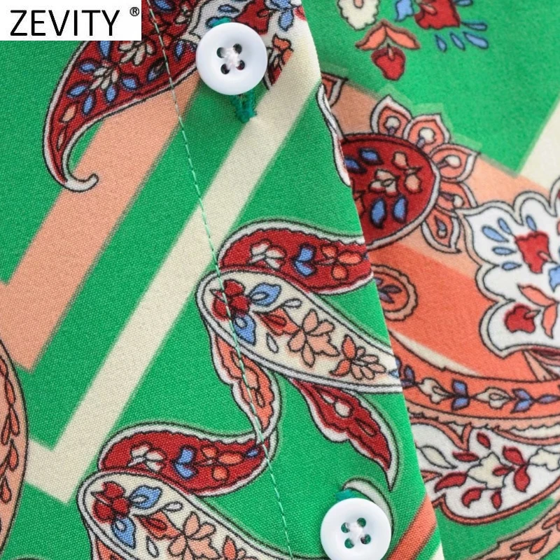 Zevity Novo 2020 Ženske Modni Totem Geometrijske Tiskanja Priložnostne Bluzo Urad Dolg Rokav Dame, Retro Majica Elegantna Srajca Vrhovi LS7375