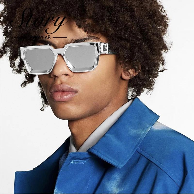 ZGODBA Retro Steampunk Kvadratnih sončna Očala Moških 2020 Luksuzne blagovne Znamke Design Letnik Iver Frame Zrcalno Vožnjo sončna Očala S86229F