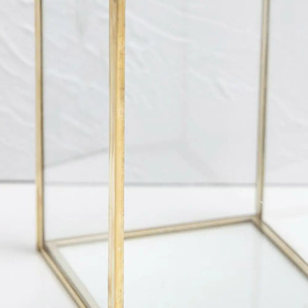 Zlati Kozmetični Škatla Za Shranjevanje Transparentno Steklo Ličila Ščetke Škatla Za Shranjevanje Namizni Dekor Svinčnik Nakit Organizator Držalo Za Posodo