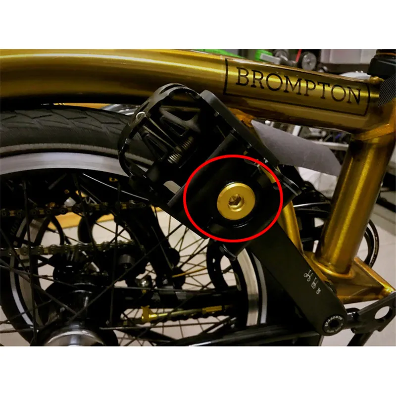 Zložljiva kolesa levo nogo vijak titana za brompton pedal titana delov zlata, srebrna, črna