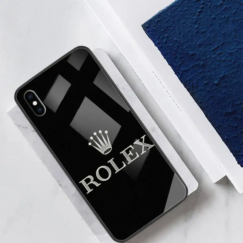 Znane blagovne Znamke Rolex Stekla Telefon Primeru Fundas Coque Lupini Za IPhone 12 11 Pro Max Primerih XR XS 7 8 Plus Kritje Pribor Carcasa