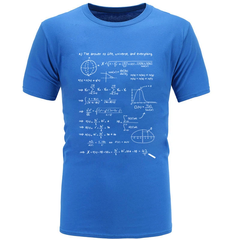 Znanost Vprašanje Odgovor Matematiko Skrivnosti Mladih Tshirt Evropske Družine Priložnostne Tee Majica Za Moške Plus Velikost Visoko Kakovost Tiskanja Tshirt