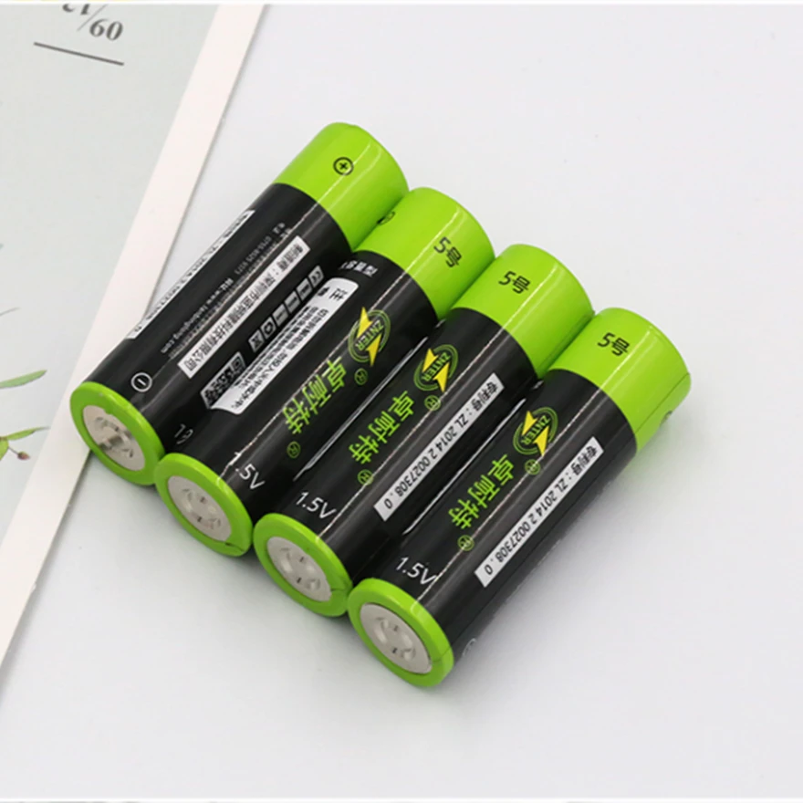 ZNTER 1,5 V AA Baterija 1700mAh USB Polnilna Litij-Polimer Baterija Hitro Polnjenje preko Mikro USB Kabla