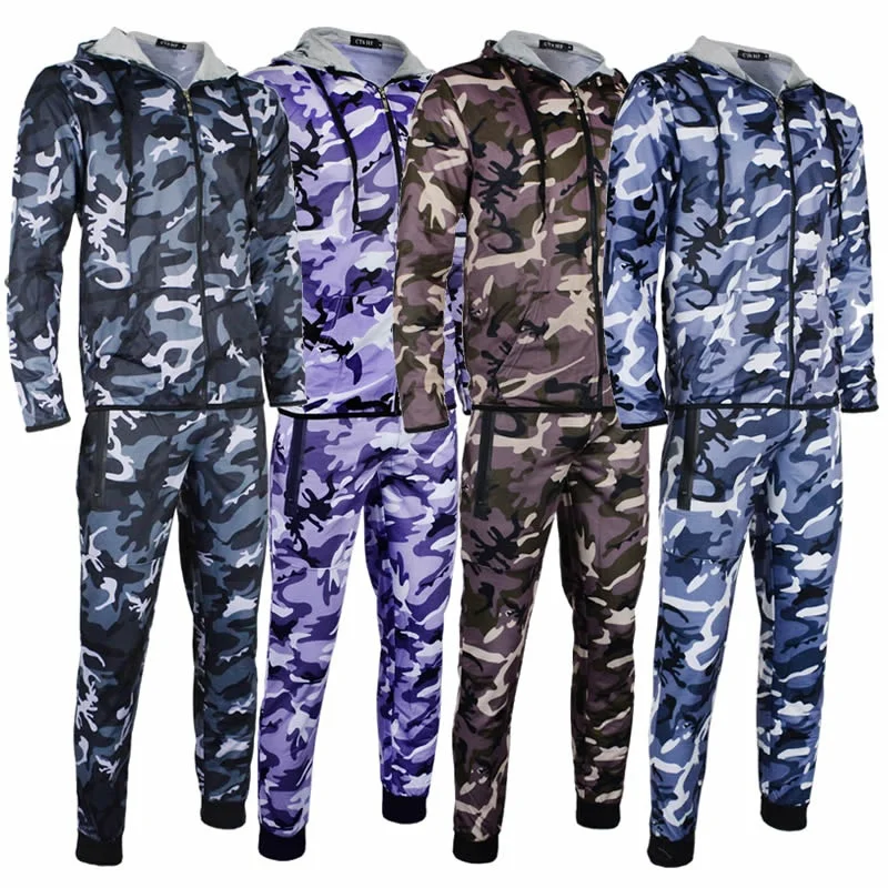 ZOGAA 2020 Novih moških znoj obleko Mens Trenirko Priložnostne Šport Prikrivanje trenirka moški Vojaške sweatsuit moški oblačila za moške
