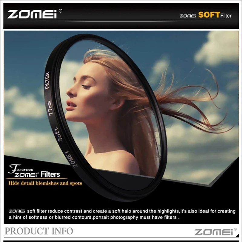 ZOMEI 52/55/58/62/67/72/77/82mm Sanjsko Meglen Soft Focus Posebne Difuzor Portret Filter za Objektiv Za Digitalni Nikon SLR Fotoaparati DSLR