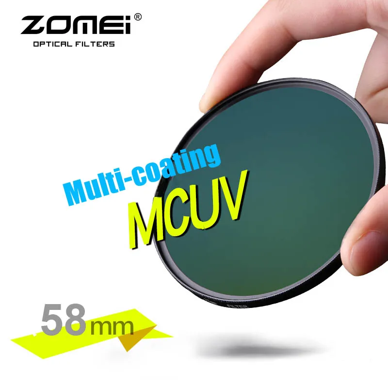 ZOMEI Resnično 58mm PRO II MCUV Multi-Coated MC UV Filter Optični Stekleni Filter za Canon, NIkon Hoya Sony DSLR Fotoaparat Objektiv 58 mm