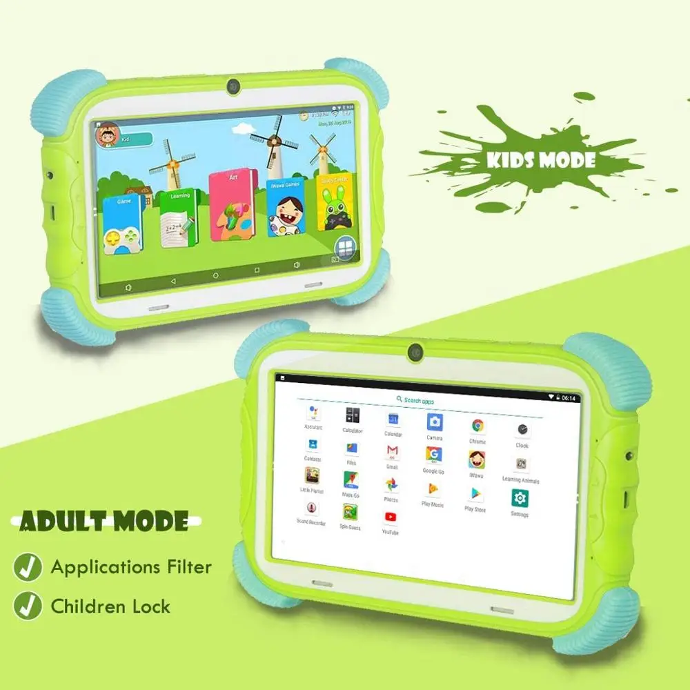ZONKO Otroci Tablet 7 inch Android 9.0 Tablet 2 gb RAM 16GB ROM Tablet PC za Otroke WiFi Quad Core Starševski Nadzor Študija Igra
