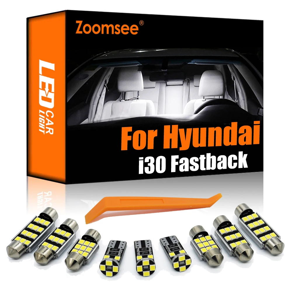 Zoomsee 12Pcs Notranjosti LED Za Hyundai i30 Zadek PDE PDEN N 2017 2018 2019 2020 Canbus Auto Notranja Kupola Zemljevid Branje Svetlobe Kit