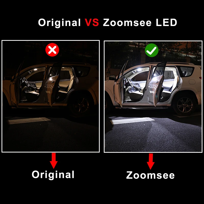 Zoomsee Notranjosti LED Za Hyundai i10 i20 i30 i40 ix20 ix35 ix55 Tucson Santa Fe Santafe Canbus Vozila Notranja Kupola Zemljevid Lahka Kit