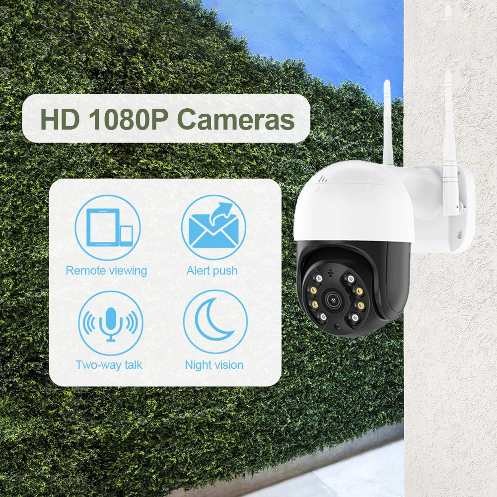 Zunanji 1080P Brezžični WiFi IP Kamera 2 Way Zvočna Pan Nagib Night Vision Nepremočljiva Varnostni Nadzor Omrežja Wifi Kamera