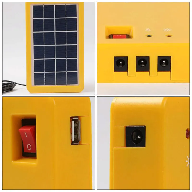 Zunanji Prenosni Solarni Panel Električni Generator 3 LED Žarnica Power System za Vgradnjo Električnega Generatorja 3 LED Žarnica Power System Kit Sola