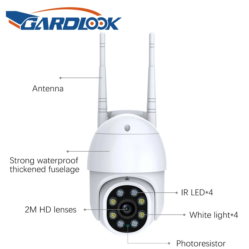 Zunanji Wifi Kamera 1080P IP KAMERA PTZ AI Človeško Zaznavanje Brezžične Kamere P2P ONVIF Avdio 2MP Varnosti CCTV Video Nadzor