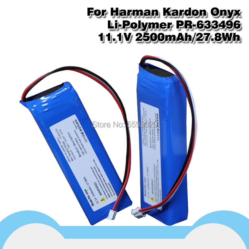 Zvočnik Zvočnik Baterija Za Harman Kardon Oniks PR-633496 11.1 V 2500mah Li-Polymer Acumulator 3 žice, Plug
