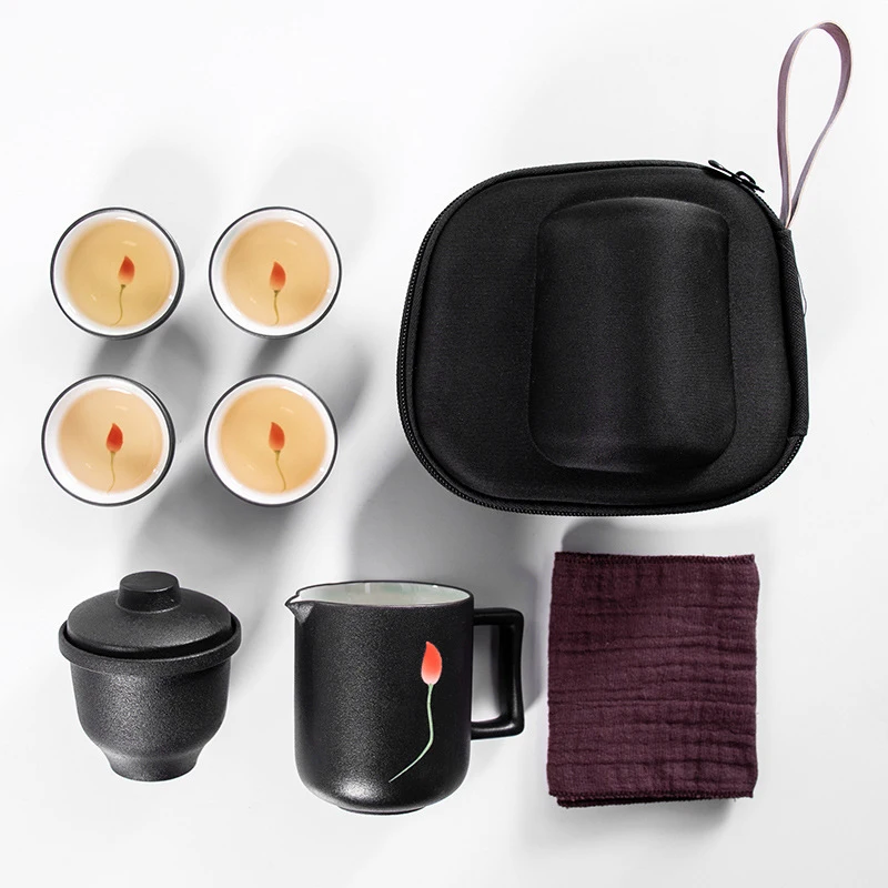 Čajnik nastavite Čaj Trend Keramike, Ročno poslikano Retro Ustvarjalne Skodelico Kave Osebnost Pokal Lepe Darove, japonski čaj, set