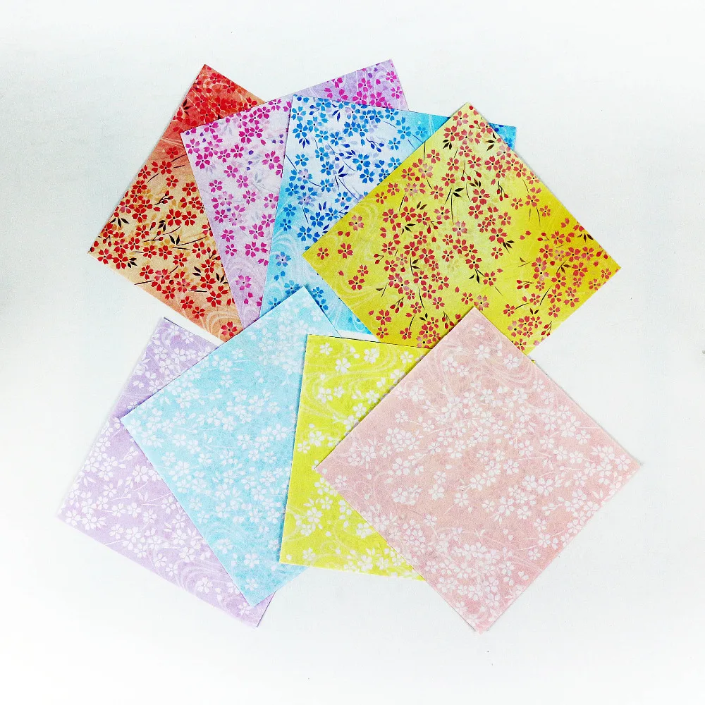 Češnjev Cvet vzorec prepognjen papir blazine stranka dekoracijo diy ročno papercrafts velikosti 15x15cm 60sheets/veliko