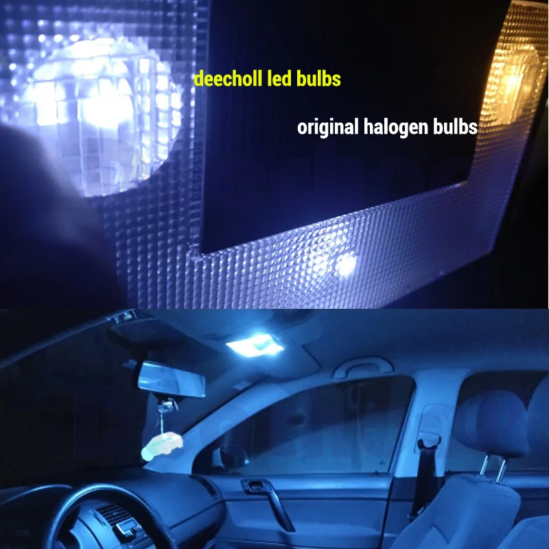 Čista Bela LED Canbus žarnice Notranjost kupole zemljevid Komplet za VW Polo 6R 6C 9N 9N3 6N 6N1 6N2 (1994-2017)
