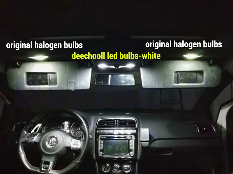 Čista Bela LED Canbus žarnice Notranjost kupole zemljevid Komplet za VW Polo 6R 6C 9N 9N3 6N 6N1 6N2 (1994-2017)