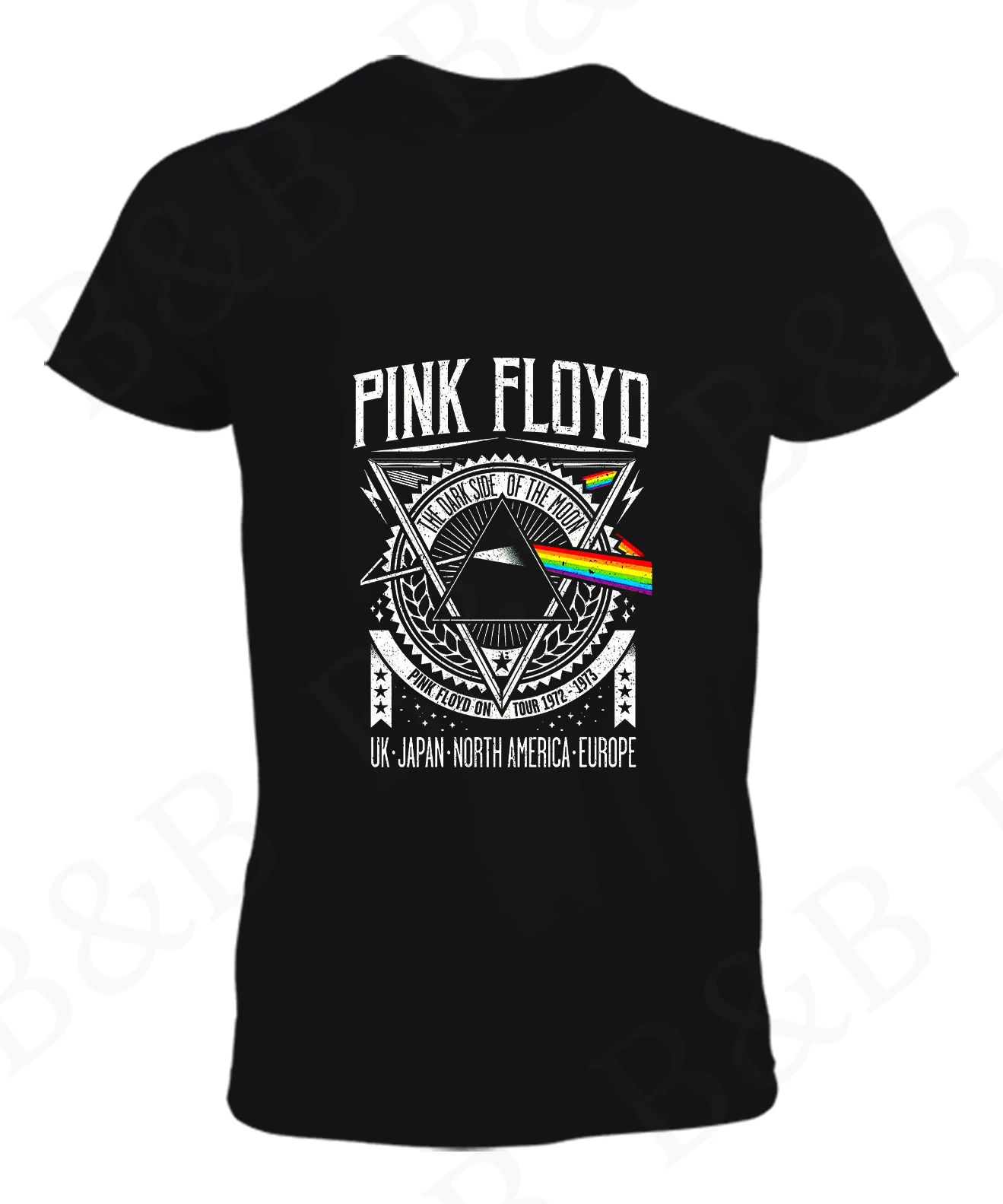Človek Pink floyd design natisnjeni t-shirt poletje oversize nov modni rock priložnostne %100 bombaž motocikel glasba kul mehko šport