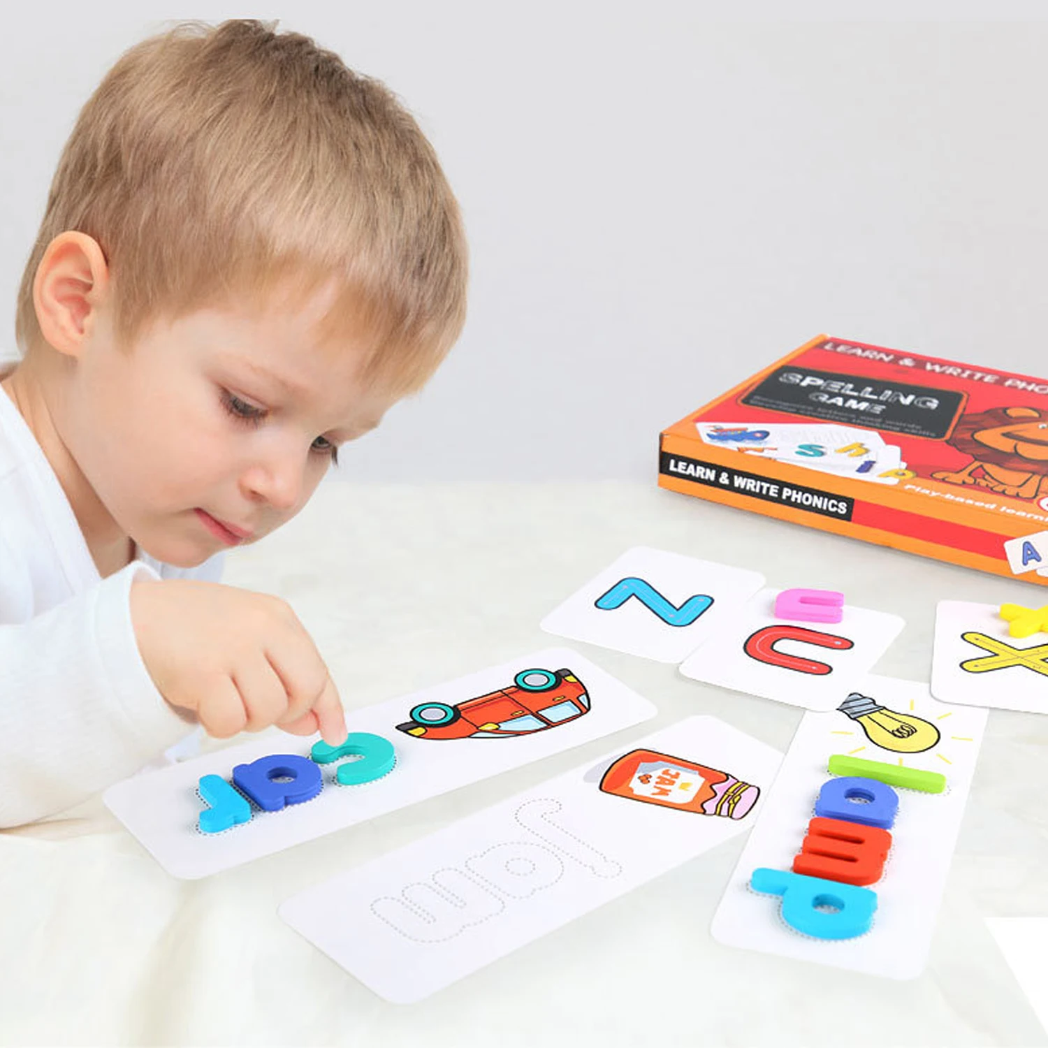 Črkovanje Učenje Pisanja Igrače, Lesene Abeceda Flash Kartice Ujemanje Črk Puzzle Igre Montessori Vrtec Izobraževalne Igrače