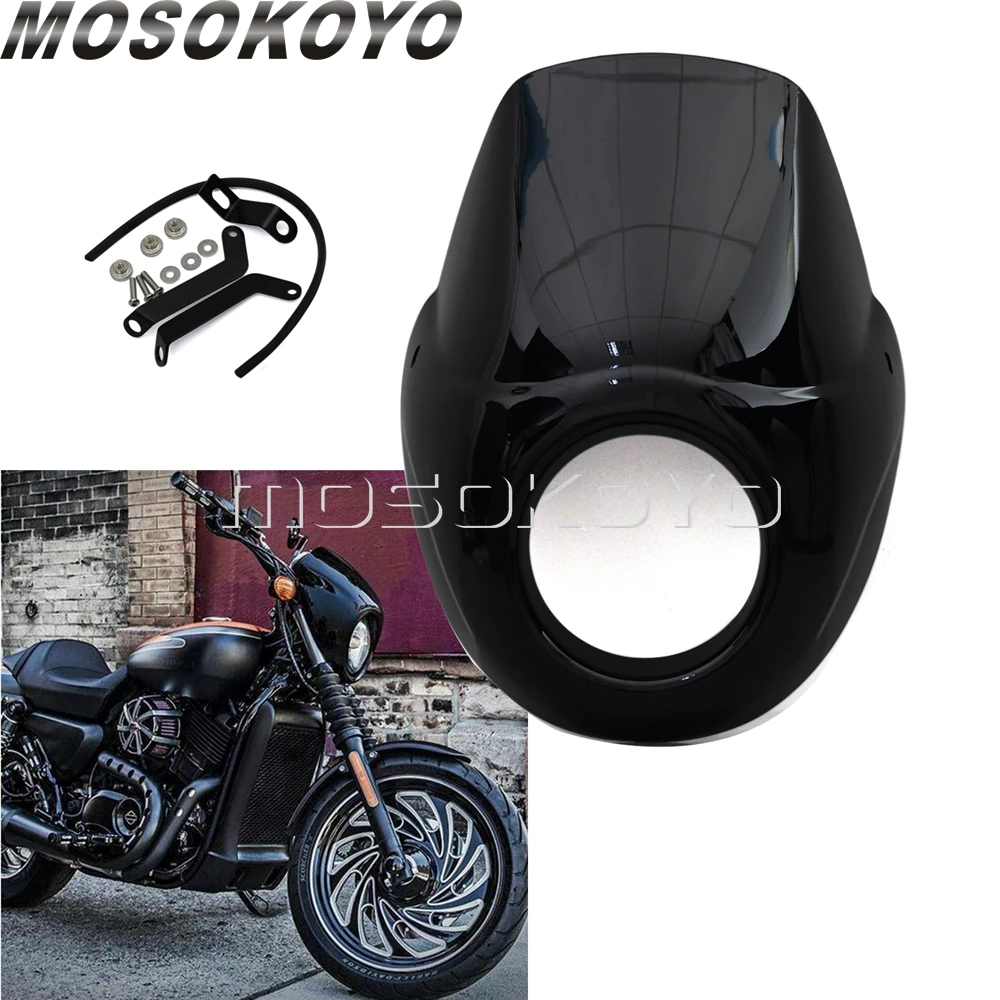 Črna Motocikel Smerniki Oklep vetrobranskega stekla w/ Mount Kit za Harley Street 750 500 Ulica Palico XG750A XG750 XG500-2020