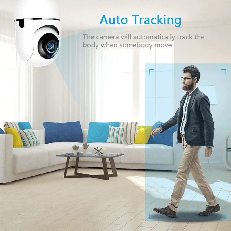 Črna Smart Home Security Video Nadzor 1080P Oblak IP Kamera Samodejno Sledenje Omrežja WiFi Brezžični Nadzor CCTV YCC365 PLUS