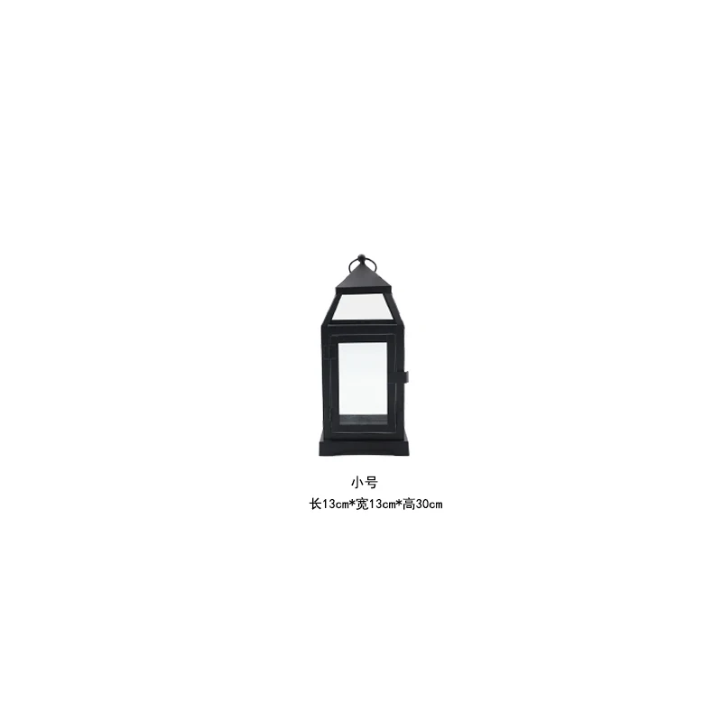 Črno Steklo Sveča Imetnik Majhne Retro Svetilka Prenosni Svečnik za Poročno Dekoracijo Centerpieces Stoji Uspešnic GG50zt
